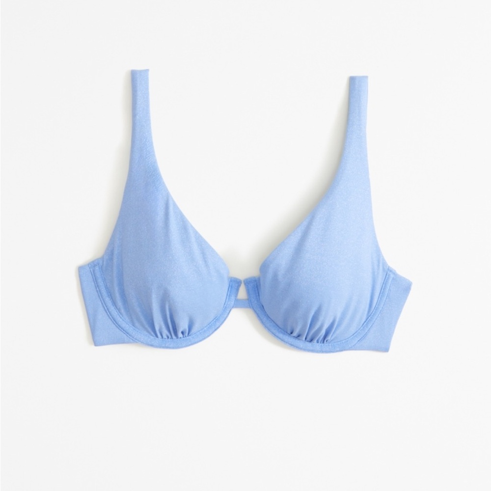 NWT Abercrombie & Fitch Blue Shimmer Bikini Top